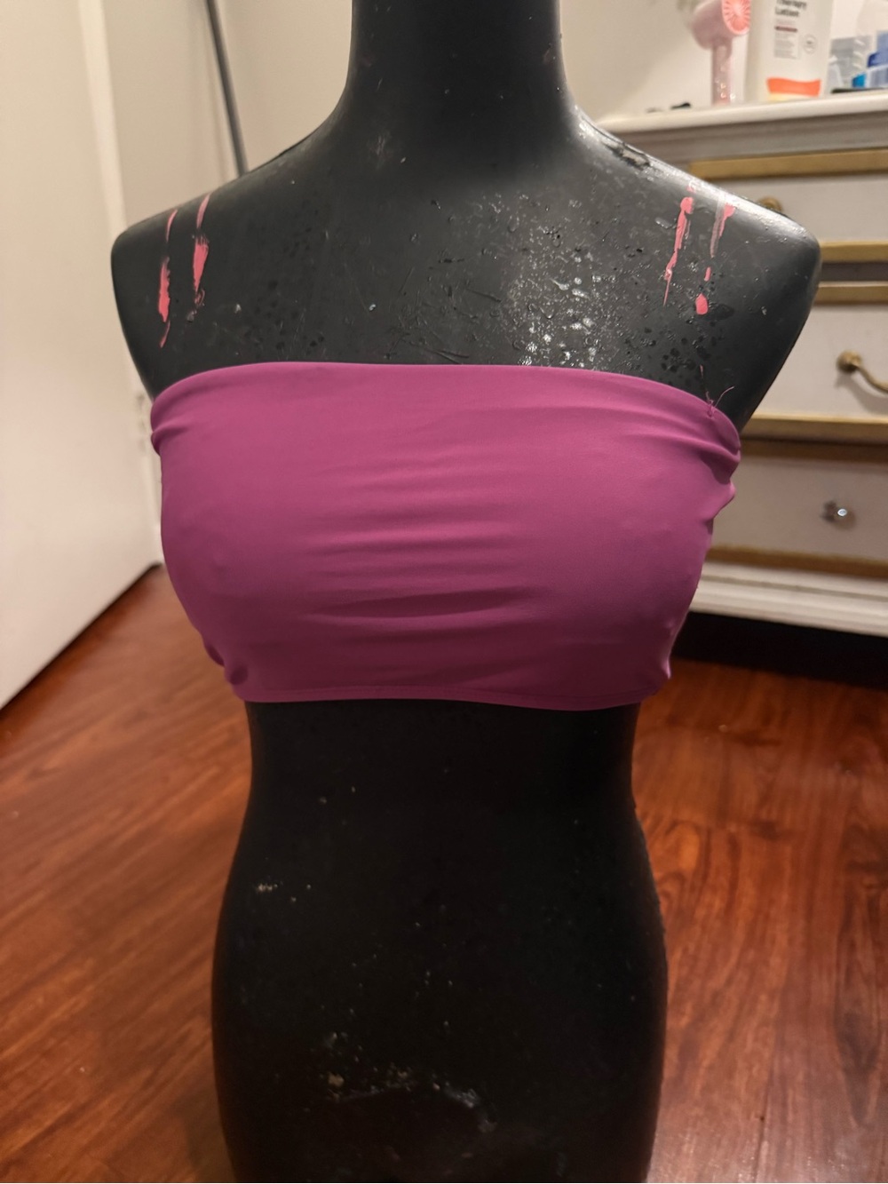 Women's Strapless Bandeau Top - Magenta